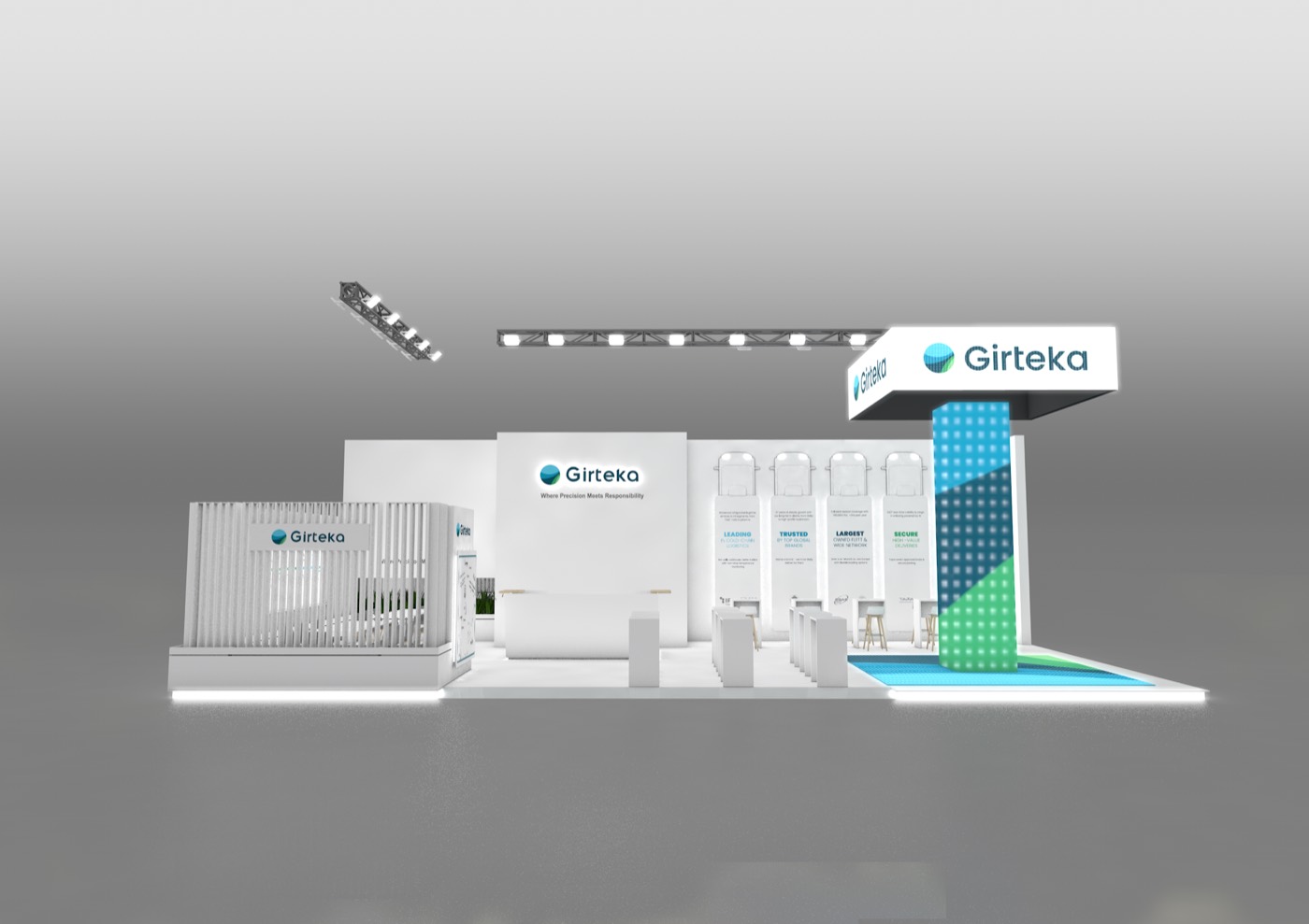 Selected exhibition stand render